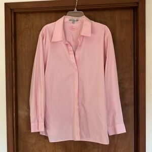 Foxcroft Women's Classic Fit Pink Button-Down Shirt Blouse - Size 18W XL 1X